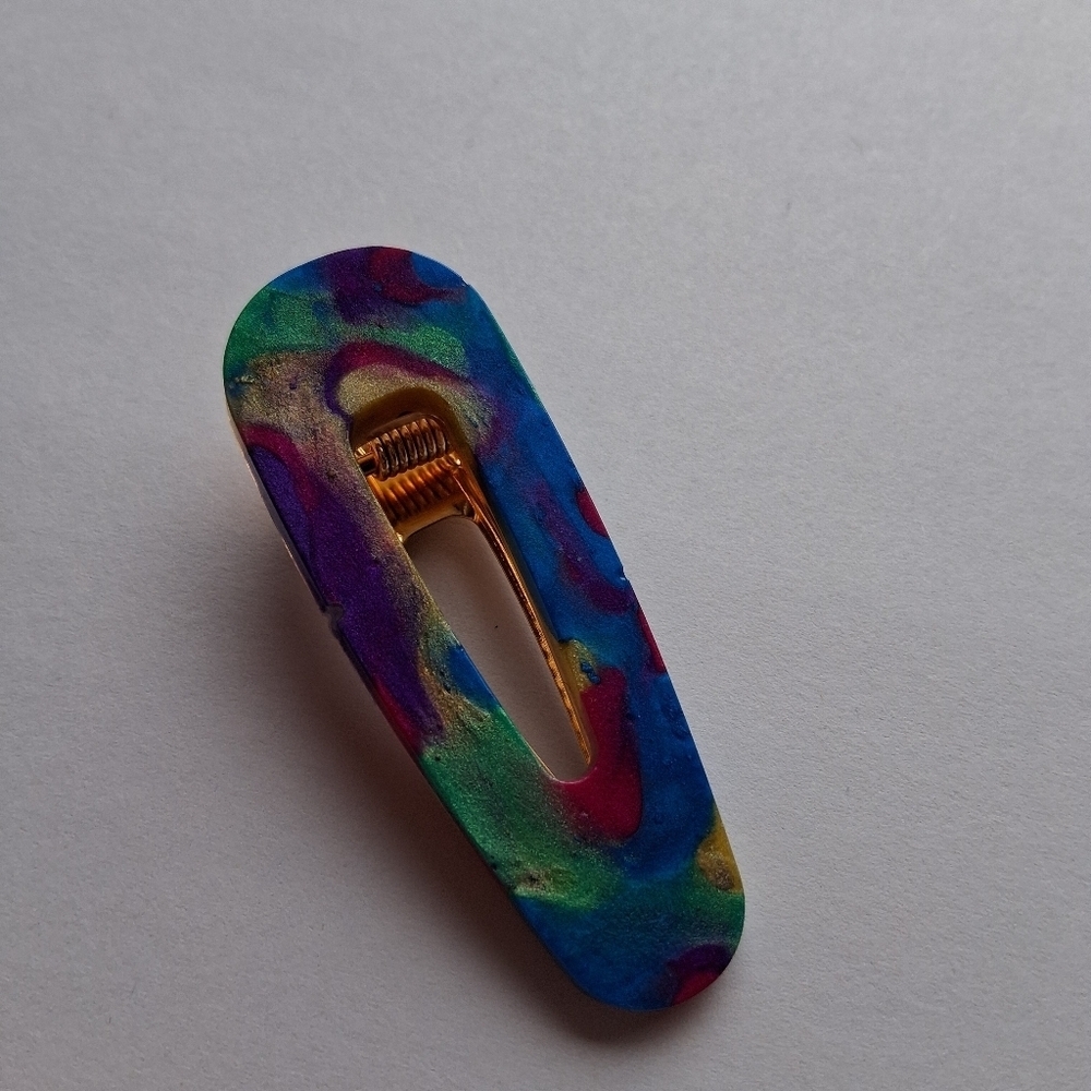 5/$25 Handcrafted resin hair clip